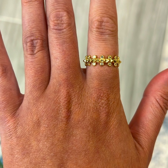 Kendra Scott ~ Gold Studded Ring, 7 - Picture 3 of 3